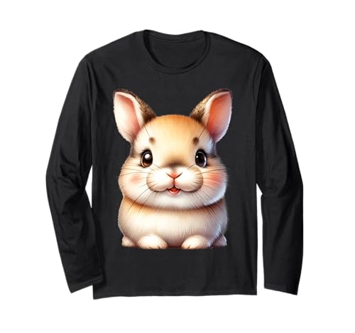 Süßer Hase mit großen Augen für Kinder Tierfreunde Langarmshirt von Niedliche Tierdesigns für Hasenfreunde und Kids