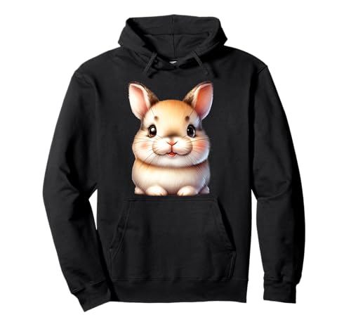 Süßer Hase mit großen Augen für Kinder Tierfreunde Pullover Hoodie von Niedliche Tierdesigns für Hasenfreunde und Kids