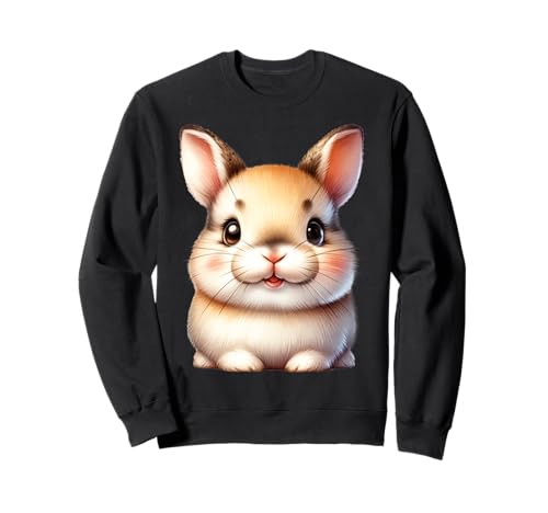 Süßer Hase mit großen Augen für Kinder Tierfreunde Sweatshirt von Niedliche Tierdesigns für Hasenfreunde und Kids
