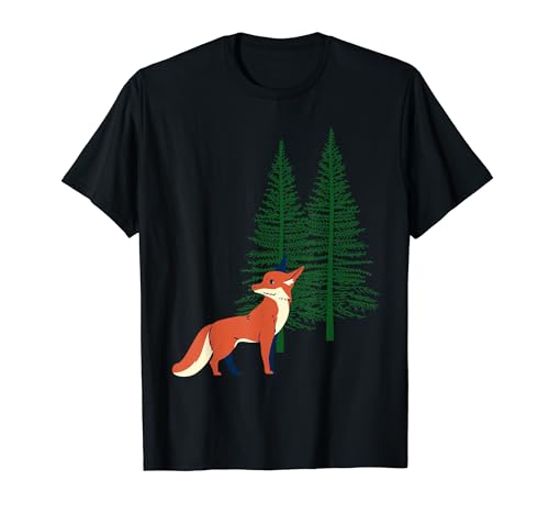 Fuchs Natur Wald Tiere Kinder Waldtiere Füchse Wildtier Kind T-Shirt von Niedliche Tiere Geschenkideen für Kinder Geschenke