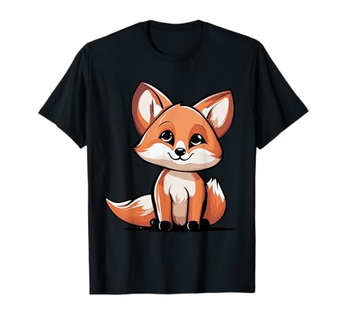 Fuchs Süß Kinder Kind Waldtiere Waldbewohner Füchse T-Shirt von Niedliche Tiere für Kinder