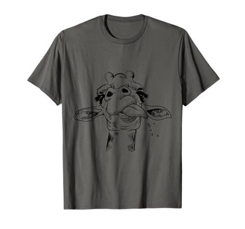Niedliche Tiere Geschenkideen für Kinder Geschenke Giraffe Lustig Safari Giraffen Kind Kinder witzig spaßig Zoo T-Shirt Grau Cartoon Kurzarm Crew-Ausschnitt S Unisex-Kinder Kinder, Giraffen Fans von Niedliche Tiere Geschenkideen für Kinder Geschenke