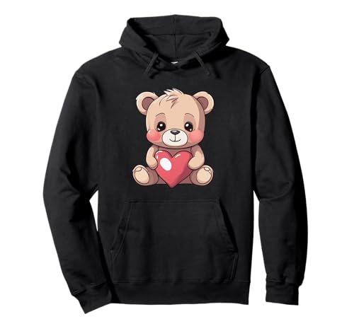 Teddy Bär Liebe Kinder niedlich Herz Romantik Pullover Hoodie von Niedliche Tiere Geschenkideen für Kinder Geschenke