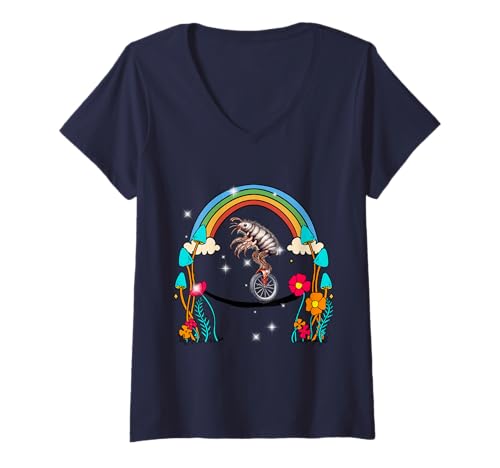 Damen Zirkus Artist Kind Floh Flöhe Insekt Artisten Mädchen Jungen T-Shirt mit V-Ausschnitt Damen Zirkus Artist Kind Floh Flöhe Insekt Artisten Mädchen Jungen T-Shirt mit V-Ausschnitt von Niedliche Tiere für Kinder