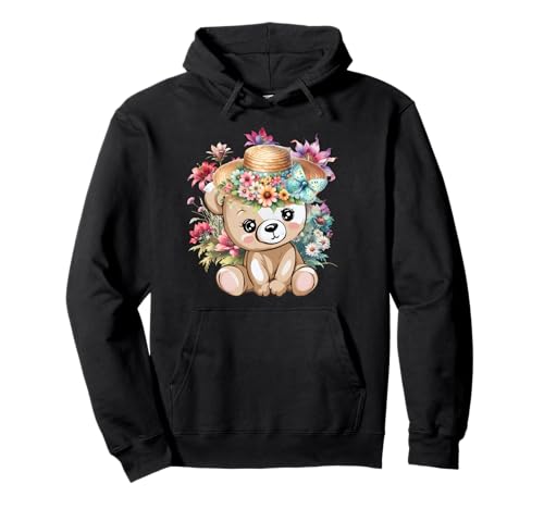 Frauen Mädchen Kinder Kind Frühling Sommer Teddys Bär Blumen Pullover Hoodie Frauen Mädchen Kinder Kind Frühling Sommer Teddys Bär Blumen Pullover Hoodie von Niedliche Tiere für Kinder