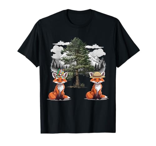 Fuchs Füchse Wilder Westen Kind Kinder Western Gebirge Natur T-Shirt von Niedliche Tiere für Kinder