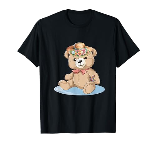 Garten Kinder Teddy Teddys Teddybär Mädchen Kind Bären Bär T-Shirt von Niedliche Tiere für Kinder