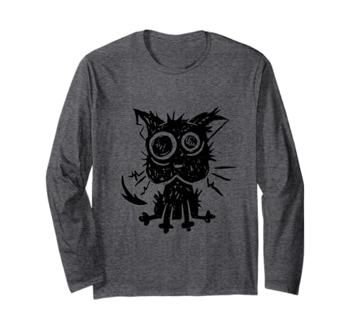Halloween Katze Katzen Kätzchen Kinder Kind Frau Teenie Langarmshirt von Niedliche Tiere für Kinder