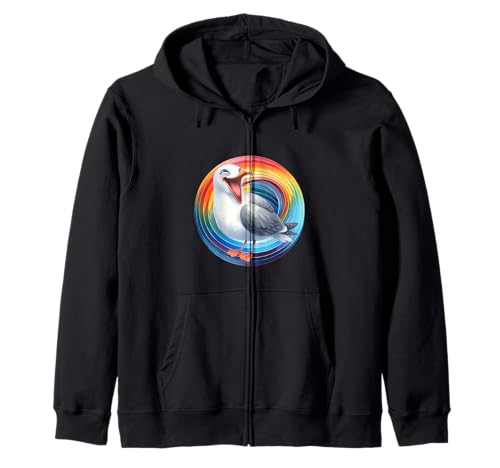 Lachmöwe Möwen Möwe Regenbogen Mädchen Jungen Kind Kapuzenjacke von Niedliche Tiere für Kinder