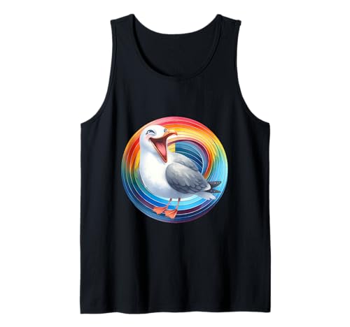 Lachmöwe Möwen Möwe Regenbogen Mädchen Jungen Kind Tank Top von Niedliche Tiere für Kinder