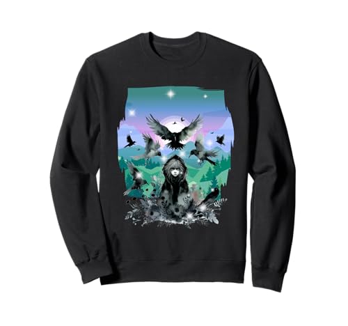 Mädchen Märchen Märchenfigur Raben Krähen Vögel Sweatshirt von Niedliche Tiere für Kinder