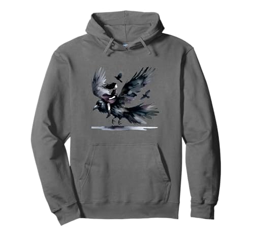 Mädchen Raben Krähen Kinder Märchen Vögel Vogel Kind Raben Pullover Hoodie von Niedliche Tiere für Kinder