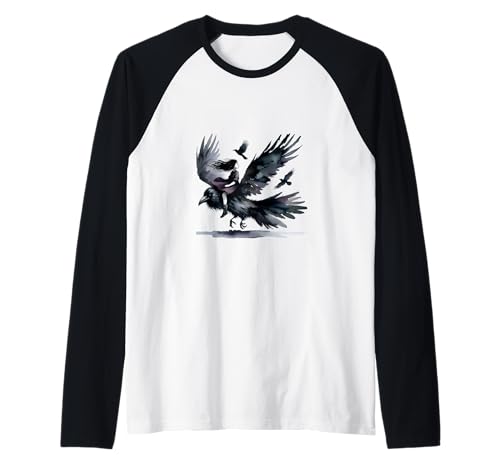 Mädchen Raben Krähen Kinder Märchen Vögel Vogel Kind Raben Raglan von Niedliche Tiere für Kinder