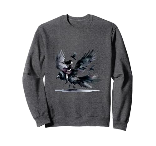Mädchen Raben Krähen Kinder Märchen Vögel Vogel Kind Raben Sweatshirt von Niedliche Tiere für Kinder