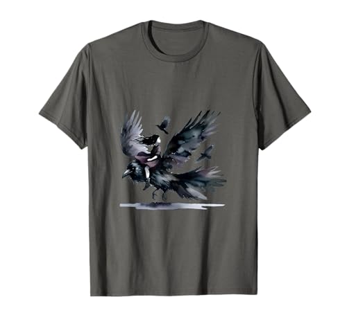 Mädchen Raben Krähen Kinder Märchen Vögel Vogel Kind Raben T-Shirt von Niedliche Tiere für Kinder