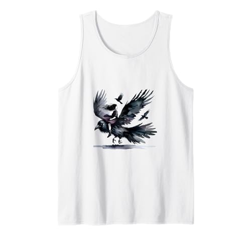 Mädchen Raben Krähen Kinder Märchen Vögel Vogel Kind Raben Tank Top von Niedliche Tiere für Kinder