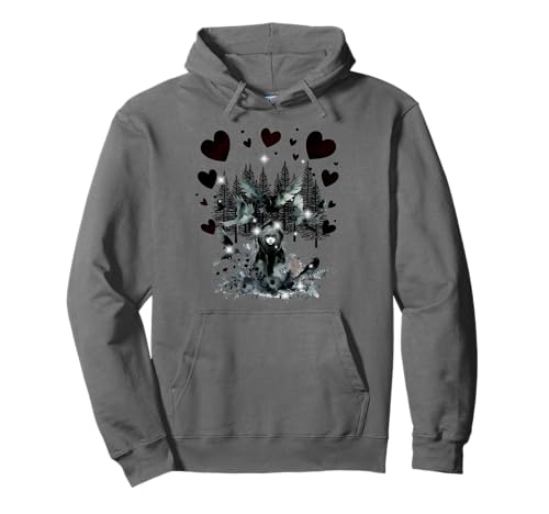 Mädchen Raben Krähen Märchen Märchenfigur Kinder Pullover Hoodie von Niedliche Tiere für Kinder