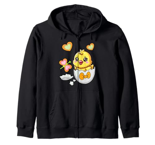 Ostern Frühling Küken Kinder Kind Baby Eierschale Huhn Eier Kapuzenjacke von Niedliche Tiere für Kinder