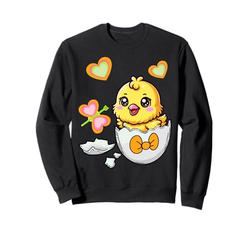 Ostern Frühling Küken Kinder Kind Baby Eierschale Huhn Eier Sweatshirt von Niedliche Tiere für Kinder