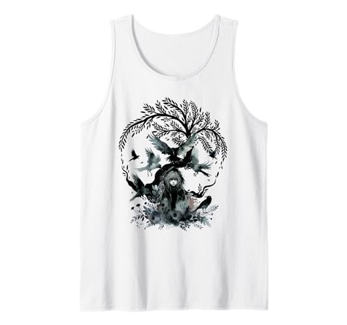 Raben Mädchen Märchen Märchenfigur Krähen Vögel Kinder Kind Tank Top von Niedliche Tiere für Kinder