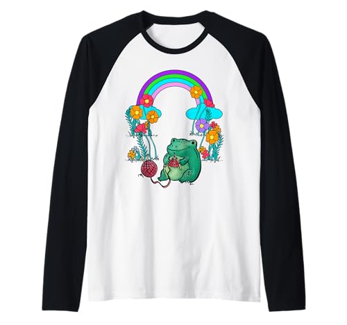 Regenbogen Frosch Kinder Raglan von Niedliche Tiere für Kinder
