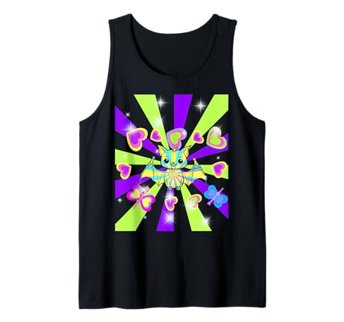 Retro Halloween 60er Fledermaus Kind Mädchen Jungen Tank Top von Niedliche Tiere für Kinder