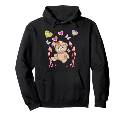 Retro Teddybär Mädchen Jungen Kinder Bär Teddy chillen Bären Pullover Hoodie von Niedliche Tiere für Kinder