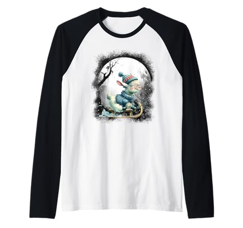 Wintersport Schlitten Ziege Kinder Mädchen Jungen Tirol Raglan von Niedliche Tiere für Kinder