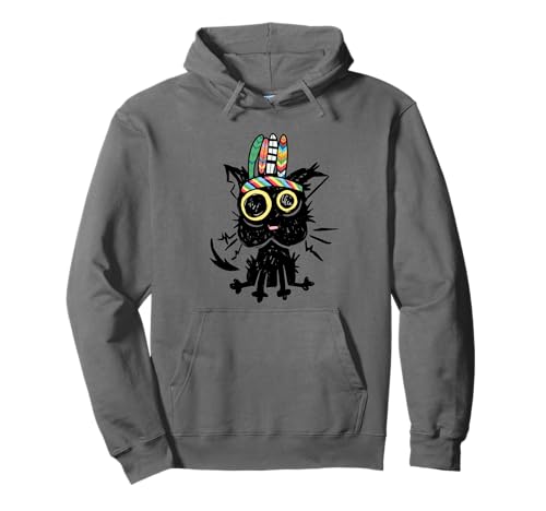 lustig Katze Katzen Hippie Hippies Kinder Mädchen Jungen Pullover Hoodie lustig Katze Katzen Hippie Hippies Kinder Mädchen Jungen Pullover Hoodie von Niedliche Tiere für Kinder