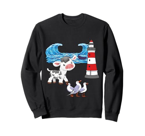 maritim Kind Leuchtturm Nordsee Ostsee Möwen Möwe Kinder Sweatshirt maritim Kind Leuchtturm Nordsee Ostsee Möwen Möwe Kinder Sweatshirt von Niedliche Tiere für Kinder