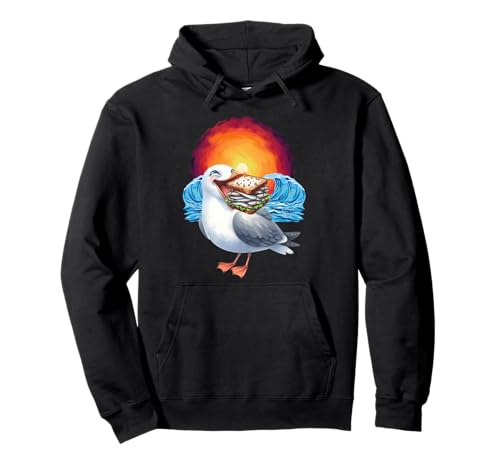 maritim Möwen Sonnenuntergang Meer Kind Mädchen Jungen Pullover Hoodie von Niedliche Tiere für Kinder