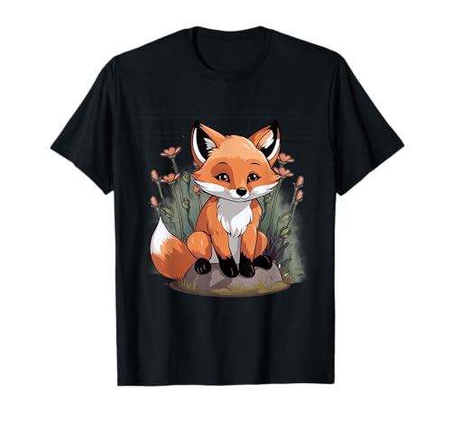 niedlicher süßer Fuchs Füchse Kinder Kind Märchen Waldtiere T-Shirt von Niedliche Tiere für Kinder