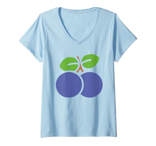 Damen Humor Blaubeeren Frucht minimalistische einfache Blaubeere T-Shirt mit V-Ausschnitt Damen Humor Blaubeeren Frucht minimalistische einfache Blaubeere T-Shirt mit V-Ausschnitt von Niedliche minimalistische einfache Blaubeere