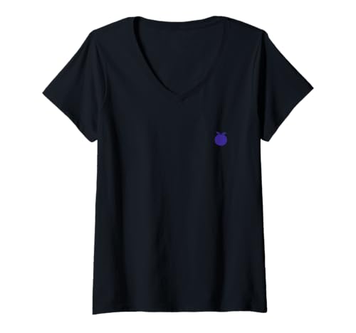 Damen Humor Blaubeeren Frucht minimalistische einfache Blaubeere T-Shirt mit V-Ausschnitt Damen Humor Blaubeeren Frucht minimalistische einfache Blaubeere T-Shirt mit V-Ausschnitt von Niedliche minimalistische einfache Blaubeere
