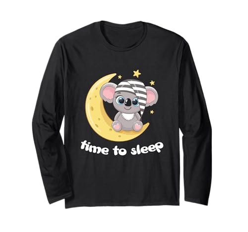 time to Sleep, niedliches Koala - Baby, Schlafen, Chillen Langarmshirt von Niedlicher Koala, Geschenk, Schlafen, Gute Nacht