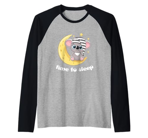 time to Sleep, niedliches Koala - Baby, Schlafen, Chillen Raglan von Niedlicher Koala, Geschenk, Schlafen, Gute Nacht
