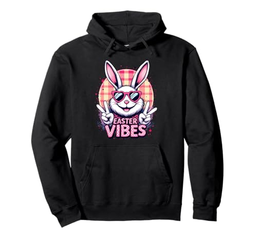 Groovy Easter Vibes Outfit Lustiges Osterhasen Ostern Damen Pullover Hoodie Groovy Easter Vibes Outfit Lustiges Osterhasen Ostern Damen Pullover Hoodie von Niedliches Hasen Spruch Kostüm Ostereier Mädchen