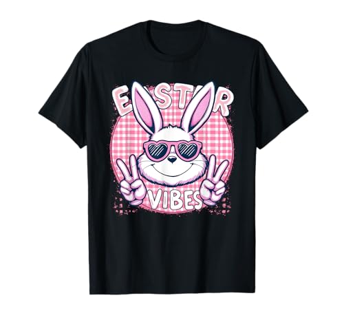Groovy Easter Vibes Outfit Lustiges Osterhasen Ostern Damen T-Shirt von Niedliches Hasen Spruch Kostüm Ostereier Mädchen