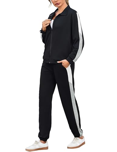 Nieery Jogginganzug Damen set Herbst Activewear sets für Damen Jogginganzüge Jogginghose mit Bündchen Freizeitanzug Fitness Damen Anzug lässig Tracksuit Nieery Jogginganzug Damen set Herbst Activewear sets für Damen Jogginganzüge Jogginghose mit Bündchen Freizeitanzug Fitness Damen Anzug lässig Tracksuit von Nieery