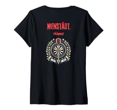 Damen Logo Hell T-Shirt mit V-Ausschnitt von Nienstädt Niners