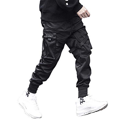 Niepce Inc Streetwear Herren Techwear Hose mit Trägern, Schwarz 1, Klein von Niepce Inc