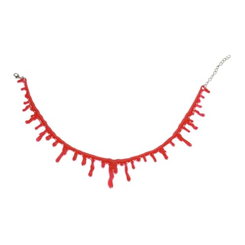 Niesel Halloween Blut Tropf Halskette | Gothic Vampir Party Kostüm Schmuck - Gothic Vampir Schmuck Für Cosplay Rollenspiel Festivals Partys Faschingskostüm Veranstaltungen von Niesel