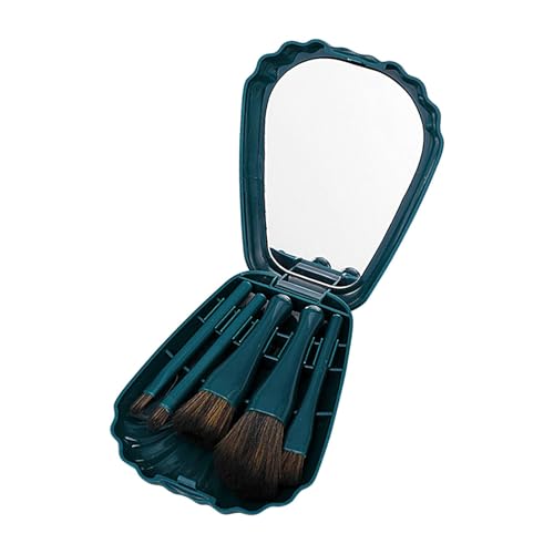 Niesel Kosmetikpinsel-Set, tragbares Kosmetikpinsel-Set mit Spiegeletui, 6 x Foundation-Pinsel-Set mit Spiegeln für Lidschatten, Puder von Niesel