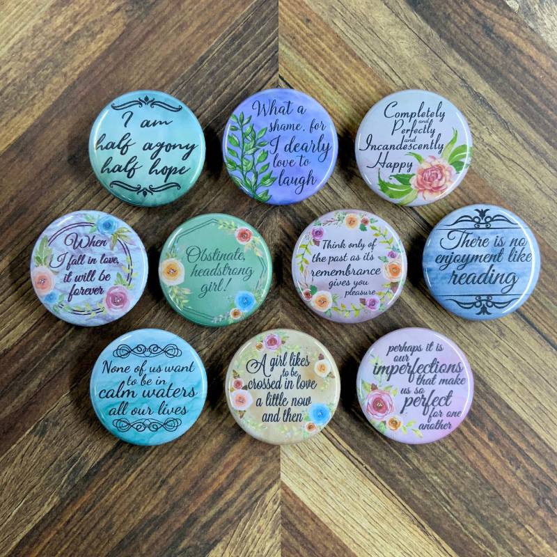 Jane Austen Geschenke - Mix & Match 3, 2 cm Button Pins Oder Magnete Jane Austen Geschenke - Mix & Match 3, 2 cm Button Pins Oder Magnete von NiftyNotablesCo