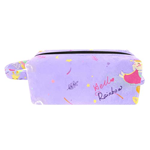 Kosmetiktasche,kleine Handtasche,Make-up-Tasche für Damen,Mädchen Regenbogengiraffe,Reise-Make-up-Taschen von NigelMu
