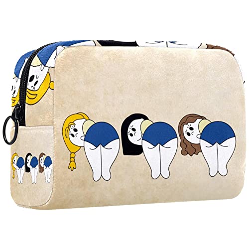 Kosmetiktasche für Frauen,kleine Make-up-Tasche für Geldbörse,3 Mädchen verbeugen Sich,Reisekosmetiktasche,Make-up-Tasche von NigelMu