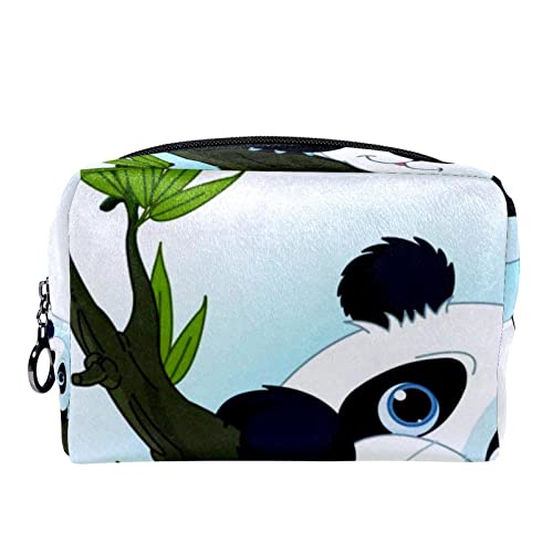 Kosmetiktasche für Frauen,kleine Make-up-Tasche für Geldbörse,Baum und Panda,Reisekosmetiktasche,Make-up-Tasche von NigelMu