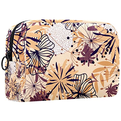 Kosmetiktasche für Frauen,kleine Make-up-Tasche für Geldbörse,Blume Blumen,Reisekosmetiktasche,Make-up-Tasche von NigelMu