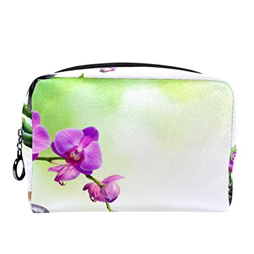 Kosmetiktasche für Frauen,kleine Make-up-Tasche für Geldbörse,Blume aus Stein,Reisekosmetiktasche,Make-up-Tasche von NigelMu