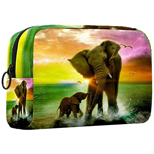 Kosmetiktasche für Frauen,kleine Make-up-Tasche für Geldbörse,Elefant,Reisekosmetiktasche,Make-up-Tasche von NigelMu